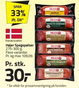 Fleggaard Højer Spegepølser tilbud