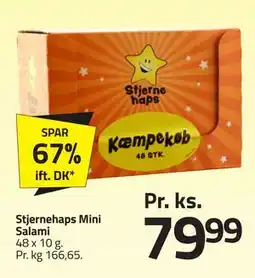 Fleggaard Stjernehaps Mini Salami tilbud
