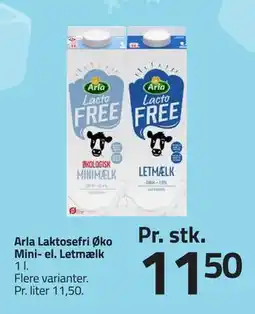 Fleggaard Arla Laktosefri Øko Mini- el. Letmælk tilbud