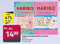 Fleggaard Haribo Chamallows Mini el. Twirlies tilbud