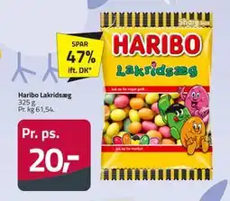 Fleggaard Haribo Lakridsæg tilbud