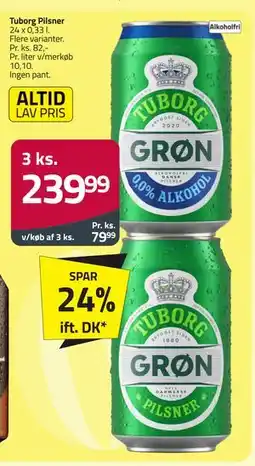 Fleggaard Tuborg Pilsner tilbud
