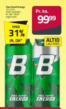 Fleggaard Faxe Kondi Energy tilbud