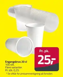 Fleggaard Engangskrus 20 cl tilbud