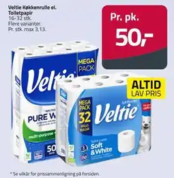 Fleggaard Veltie Køkkenrulle el. Toiletpapir tilbud