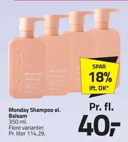 Fleggaard Monday Shampoo el. Balsam tilbud
