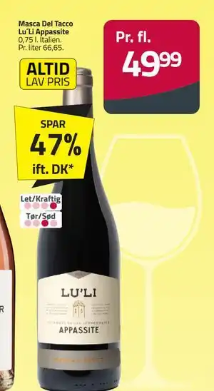 Fleggaard Masca Del Tacco Lu´Li Appassite tilbud