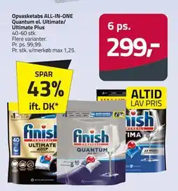 Fleggaard Opvasketabs ALL-IN-ONE Quantum el. Ultimate/ Ultimate Plus tilbud