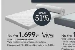 SENG VIVA LUX TOPMADRASSER tilbud