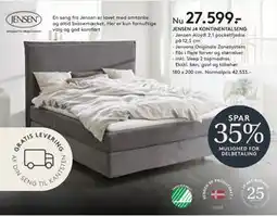 SENG JENSEN J4 KONTINENTALSENG tilbud