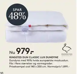 SENG RINGSTED DUN CLASSIC LUX DUNDYNE tilbud