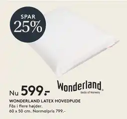 SENG WONDERLAND LATEX HOVEDPUDE tilbud