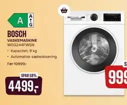 Skousen BOSCH VASKEMASKINE WGG244FWSN tilbud