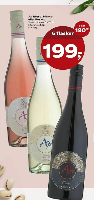 SuperBrugsen Ap Rosso, Bianco eller Rosato tilbud