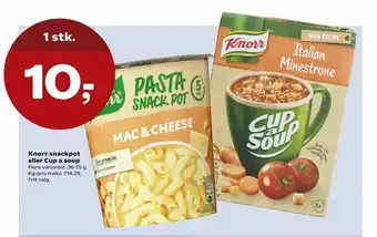 SuperBrugsen Knorr snackpot eller Cup a soup tilbud