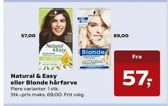 Natural & Easy eller Blonde hårfarve