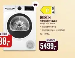 Skousen BOSCH TØRRETUMBLER WQG2420WSN tilbud