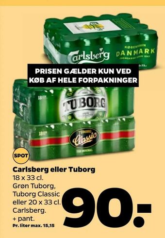 Netto Carlsberg eller Tuborg tilbud