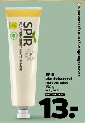 Netto SPIR plantebaseret mayonnaise tilbud