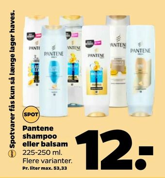 Netto Pantene shampoo eller balsam tilbud