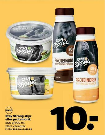 Netto Stay Strong skyr eller proteindrik tilbud