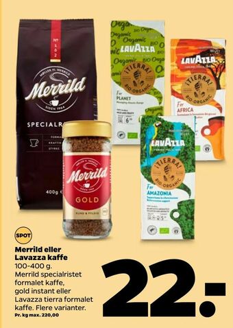 Netto Merrild eller Lavazza kaffe tilbud