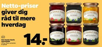 Netto Den Gamle Fabrik marmelade tilbud