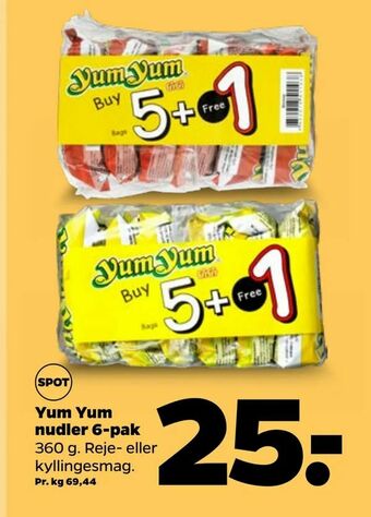 Netto Yum Yum nudler 6-pak tilbud