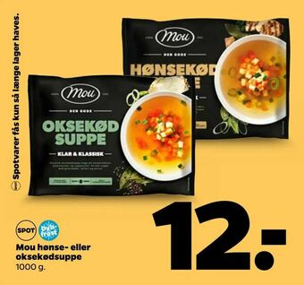 Netto Mou hønse- eller oksekødsuppe tilbud