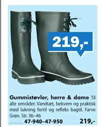 Biltema Gummistøvler, herre & dame tilbud
