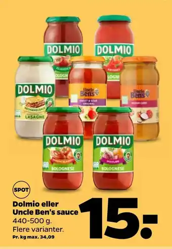 Netto Dolmio eller Uncle Ben's sauce tilbud