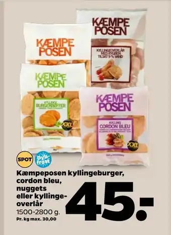 cordon bleu, nuggets eller kyllinge overlår
