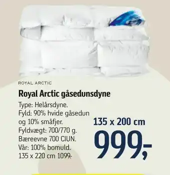 Royal Arctic gåsedunsdyne
