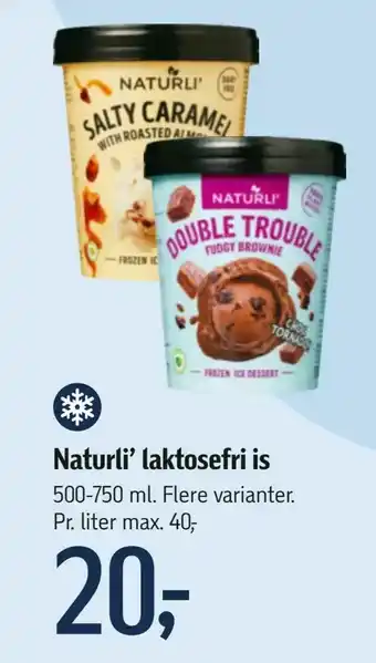 Føtex Naturli' laktosefri is tilbud
