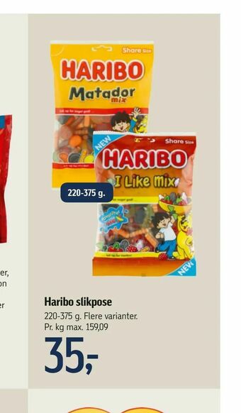 Føtex Haribo slikpose tilbud