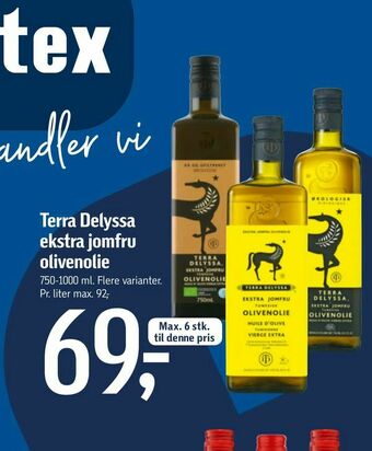 Føtex Terra Delyssa ekstra jomfru olivenolie tilbud