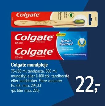 Føtex Colgate mundpleje tilbud