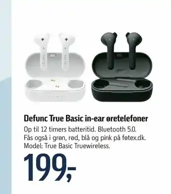 Føtex Defunc True Basic in-ear øretelefoner tilbud