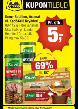 Calle Knorr Bouillon, Aromat el. Kød&Grill Krydderi tilbud