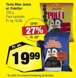 Calle Toms Blue Jeans el. Poletter tilbud