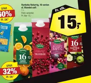 Calle Rynkeby Naturrig, 16-serien el. Blandet saft tilbud