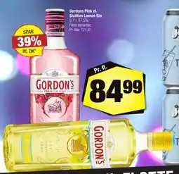 Calle Gordons Pink el. Sicillian Lemon Gin tilbud