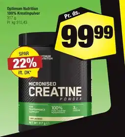 Calle Optimum Nutrition 100% Kreatinpulver tilbud