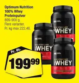 Calle Optimum Nutrition 100% Whey Proteinpulver tilbud