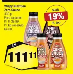 Calle Wispy Nutrition Zero Sauce tilbud