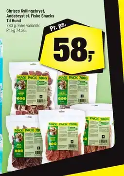 Calle Chrisco Kyllingebryst, Andebryst el. Fiske Snacks Til Hund tilbud