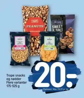 REMA 1000 Trope snacks og nødder tilbud