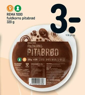 REMA 1000 fuldkorns pitabrød