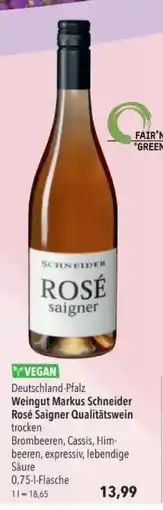 Citti Weingut Markus Schneider Rosé Saigner Qualitätswein tilbud