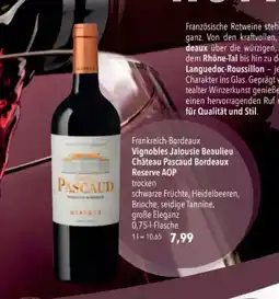 Citti Vignobles Jalousie Beaulieu Château Pascaud Bordeaux Reserve AOP tilbud